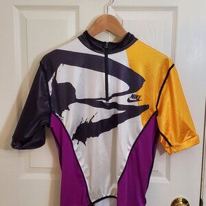 Vintage Neon 80s 90s Cycling Jersey by NIKE